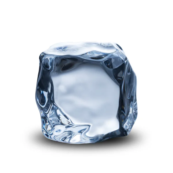 Ice Cube On White — Stock Photo, Image