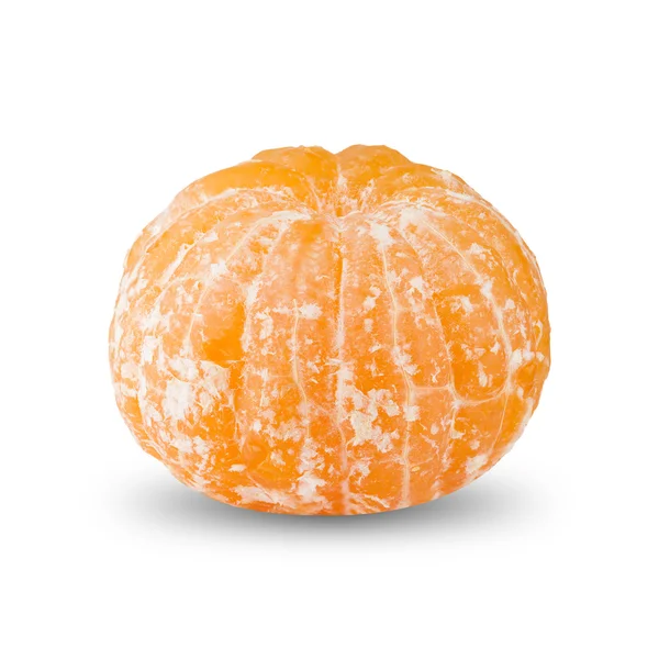 Naranja pelado en blanco — Foto de Stock