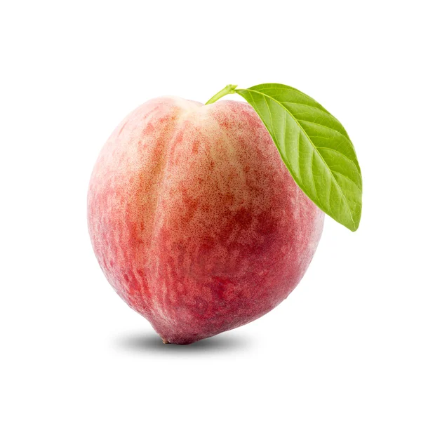 Frischer Pfirsich auf Weiß — Stockfoto