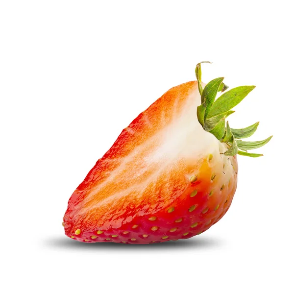 Verse aardbeien op witte — Stockfoto