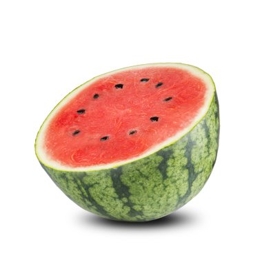 Beyaz üzerine taze karpuz