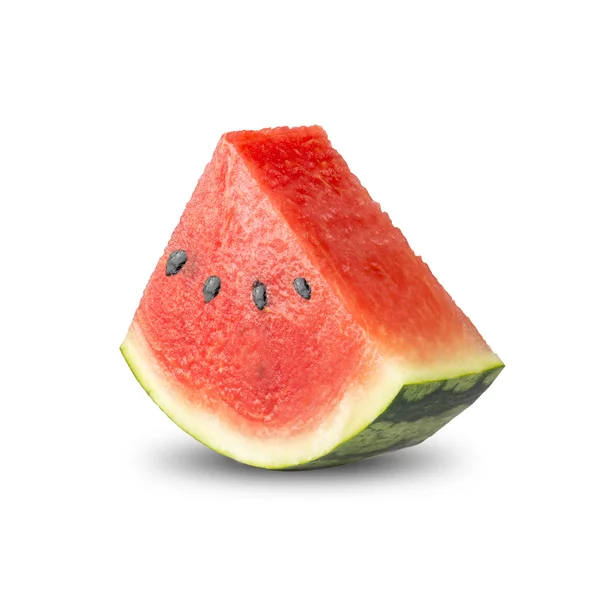 Fresh Watermelon On White — Stock Photo, Image