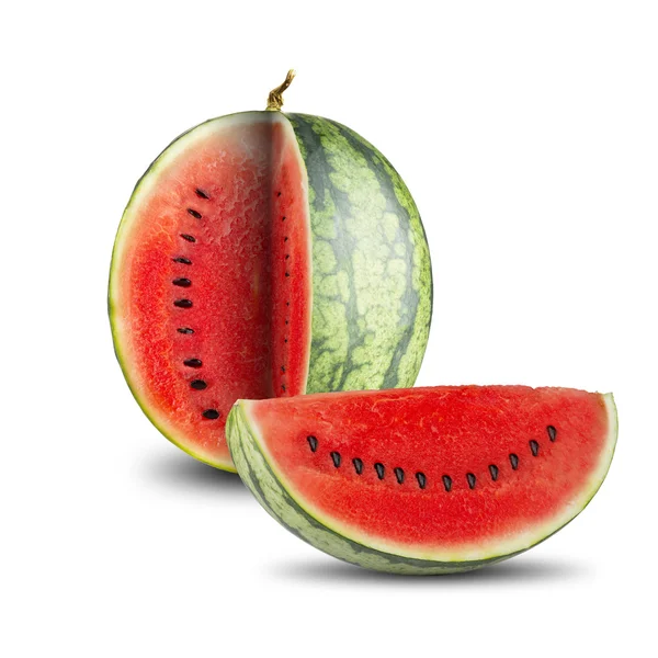 Fresh Watermelon On White — Stock Photo, Image