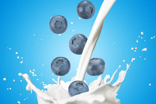 Τα βακκίνια αφορήσει Splash γάλα — Φωτογραφία Αρχείου