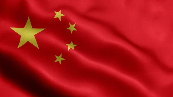 China waving flag texture realistic