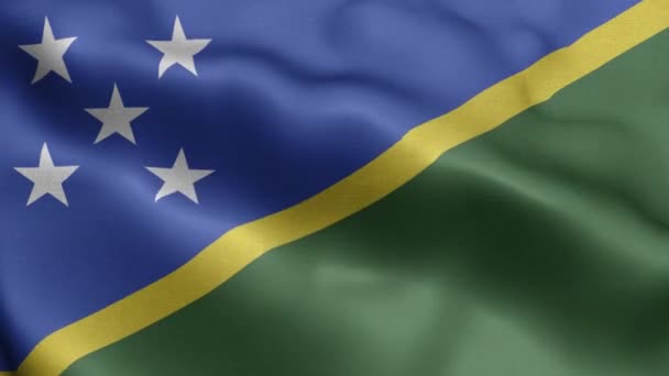 索罗门岛挥动国旗纹理现实 — 图库视频影像