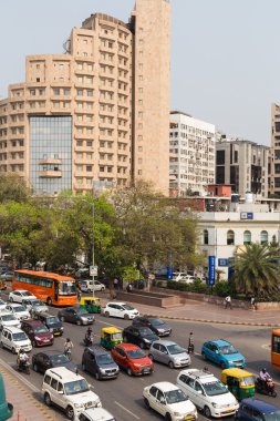 Delhi, Hindistan trafik büyük miktarda