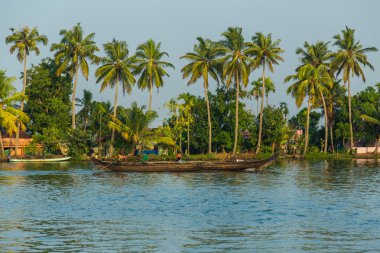 Güney Hindistan Kerala önemsizden tekne