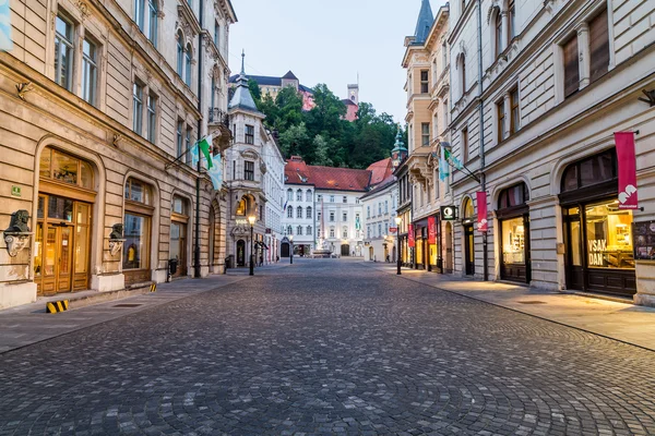 Buildings in Ljubljana  in the morning — Stock Photo, Image