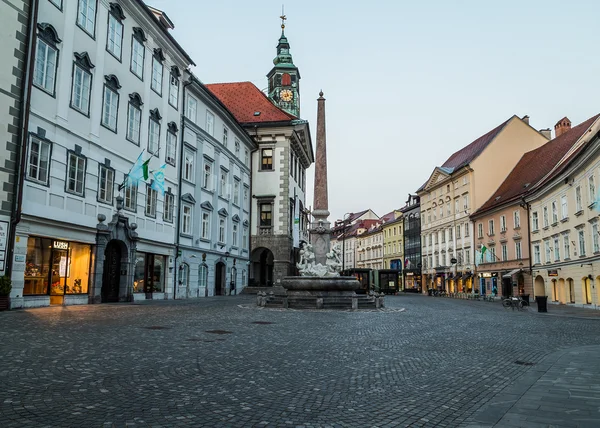 Ljubljana binalarda sabah — Stok fotoğraf