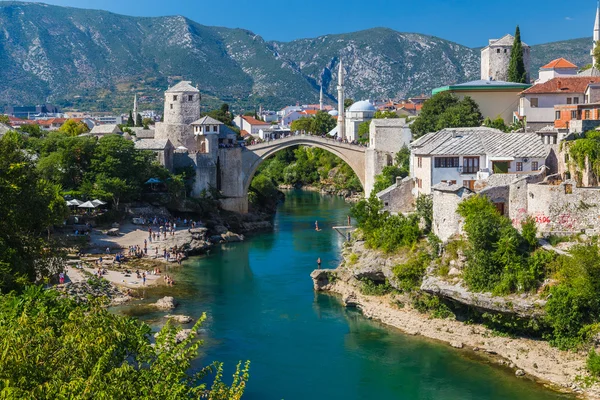 Mostar Skyline at Night — Stock Photo, Image