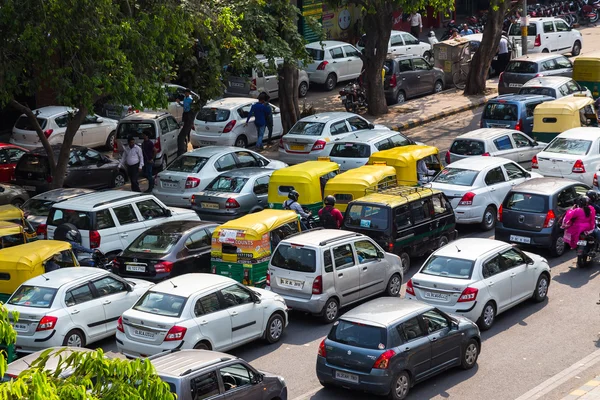 Atascos en Delhi, India — Foto de Stock