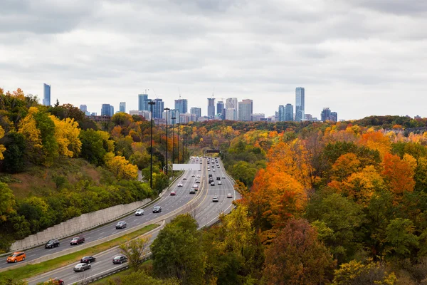 Cars on the Don Valley Highway — Stock Photo, Image