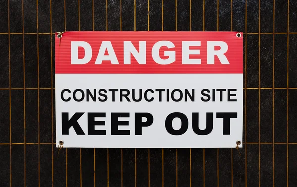 Danger Construction Site Keep out Sign — Stock Photo, Image