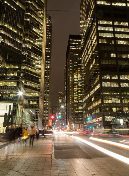 Király utca Toronto éjjel — Stock Fotó