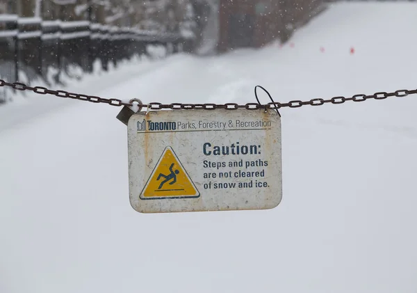 多伦多公园警告标志 — 图库照片