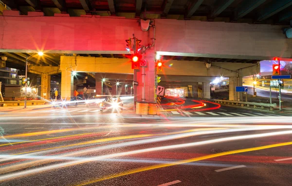 Bir Altgeçit trafik — Stok fotoğraf