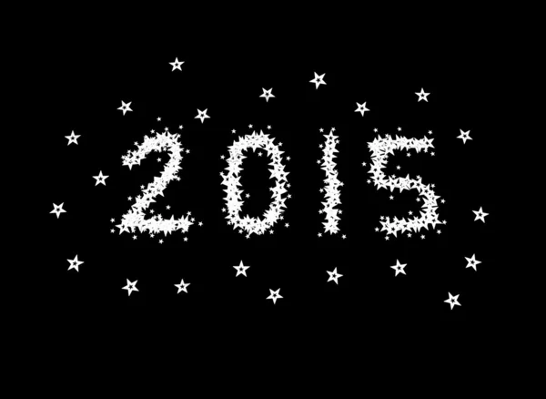 2015 год написан со звездами — стоковое фото