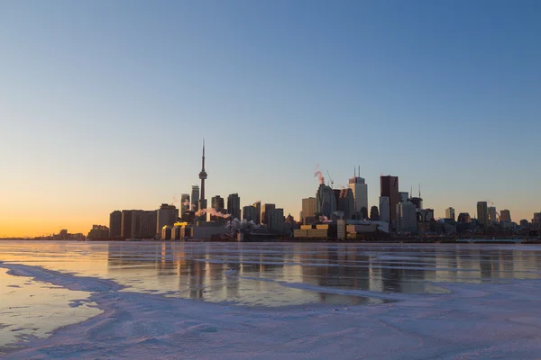 Toronto Skyline at Sunset in the Winter — Stock Photo, Image