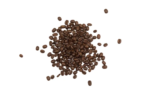 堆的散装咖啡豆隔离 — 图库照片