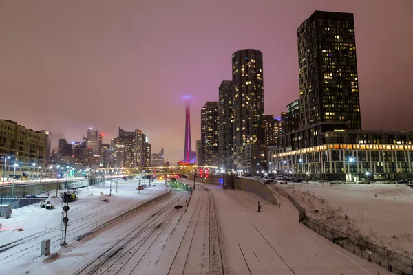 Toronto Downtown télen — Stock Fotó