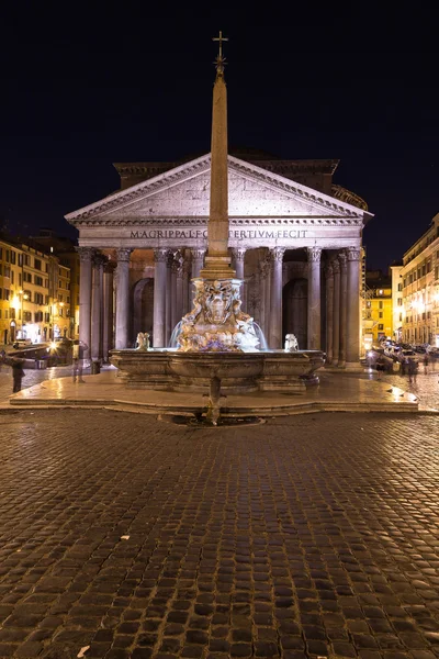 Pantheon Rom bei Nacht — Stockfoto