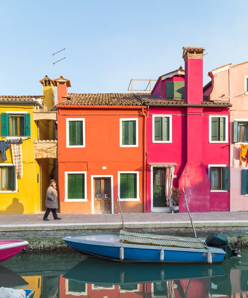 Gebouwen in Burano — Stockfoto