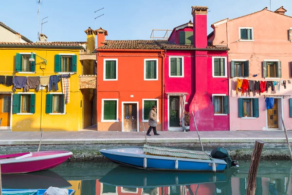 Gebouwen in Burano — Stockfoto