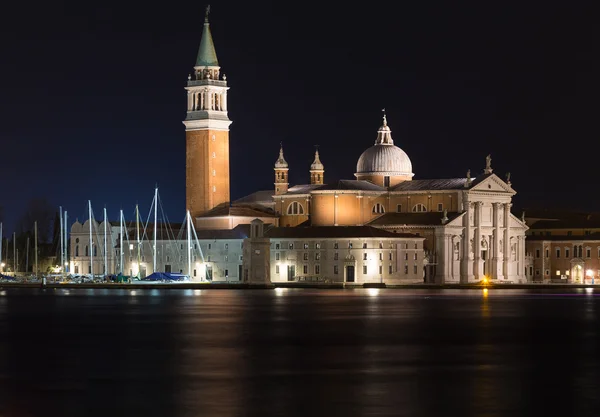 Kirche von San Giorgio Maggiore bei Nacht — Stockfoto