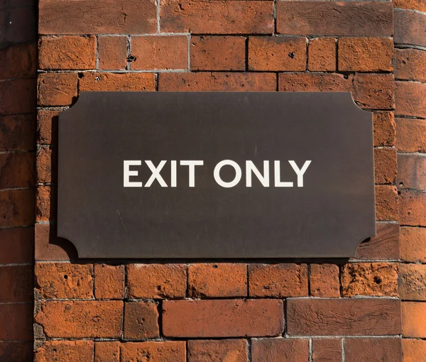 EXIT ONLY sign — Stock Photo, Image
