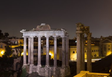 Temple of Saturn and Temple of Vespasian and Titus clipart