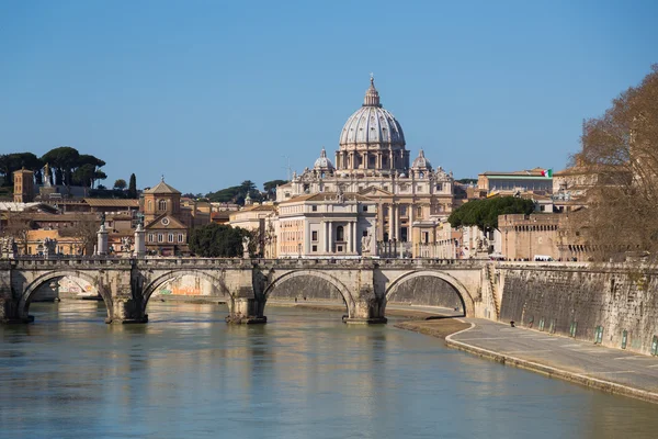 A Vatikán és a Ponte Sant'Angelo — Stock Fotó