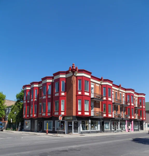 Färgglada byggnader i Montreal — Stockfoto