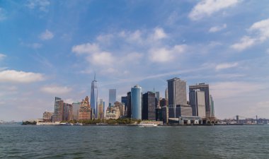 New York City şehir merkezi silueti
