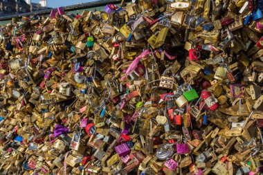 Padlocks on Pont des Arts bridge in Paris 