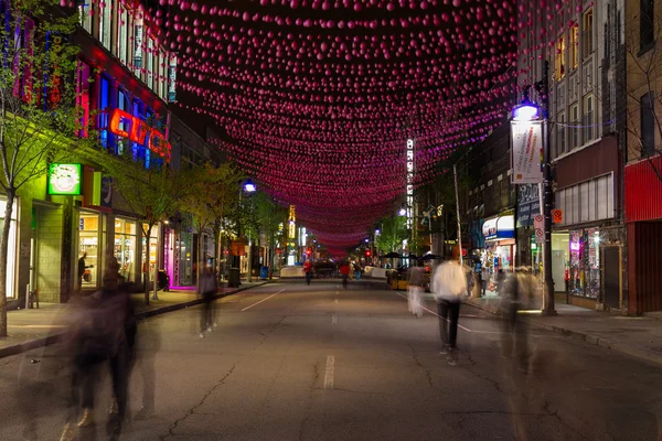 Saint Catherine Street Montreal — Stock Photo, Image