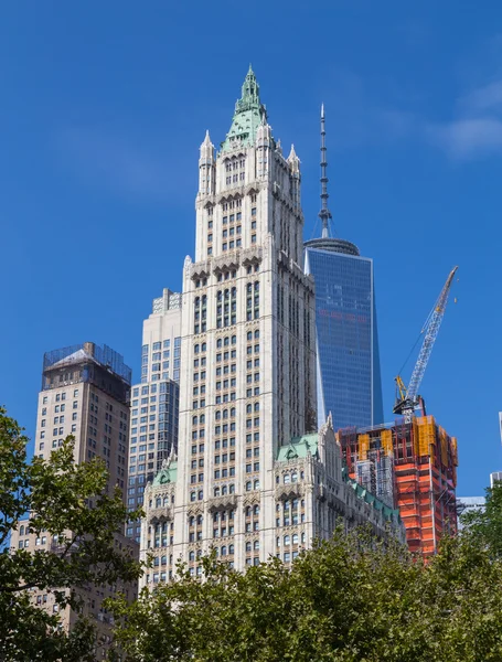 Şehir New York City binalar — Stok fotoğraf