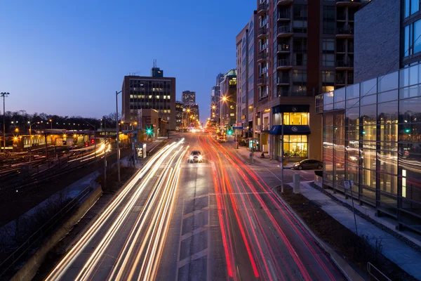 Davisville and Yonge Street at Night — Stock Fotó