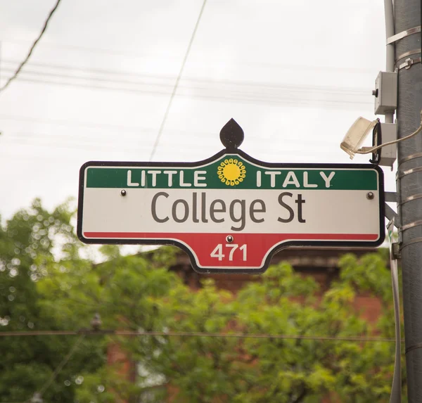 Little Italy Sign in Toronto — Stock Photo, Image