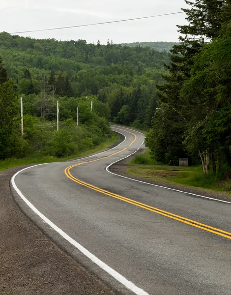 Winderig wegen in Cape Breton — Stockfoto