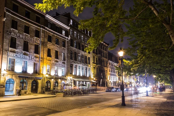 Antiguo Montreal por la noche — Foto de Stock