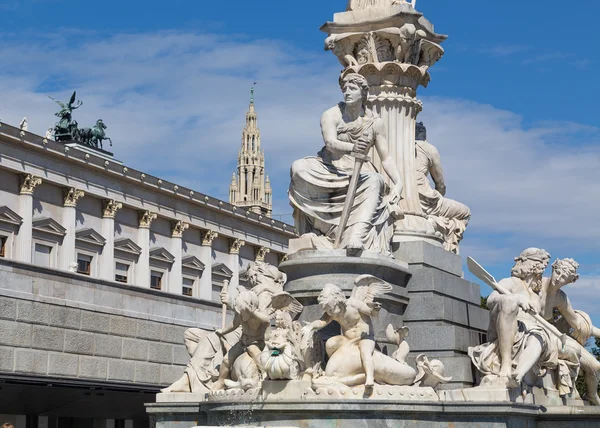 Pallas Athene Fountain, Austrian Parliament — Stock Photo, Image