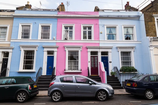 Kolorowe budynki w London Notting Hill — Zdjęcie stockowe