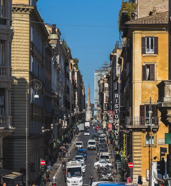 Strade trafficate di Roma — Foto Stock