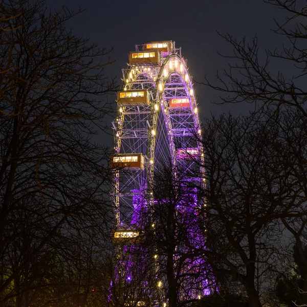 Wiener Riesenrad, Prater at Night — Stock Photo, Image