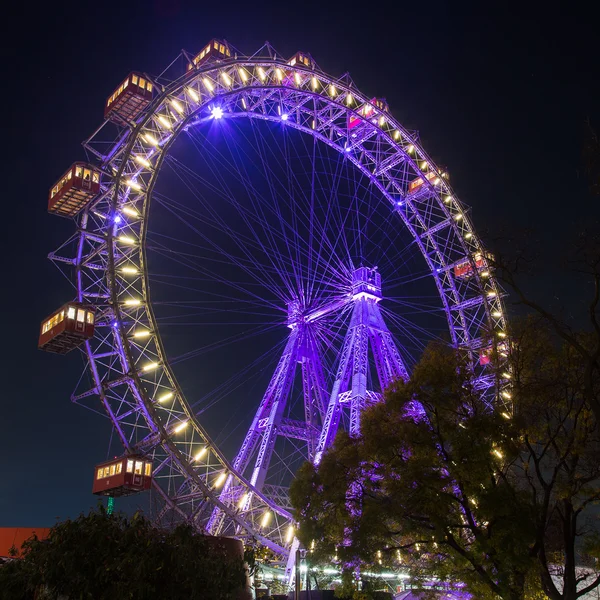 Wiener Riesenrad, Prater at Night — Stock Photo, Image