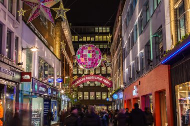 Carnaby Street at Christmas clipart