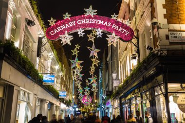 Carnaby Street at Christmas clipart