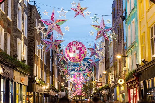 Carnaby Street met Kerstmis — Stockfoto