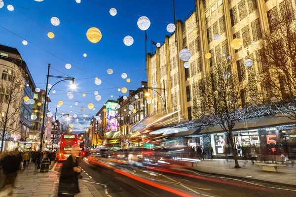 Oxford Street a Natale — Foto Stock